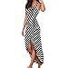 Dress, Han Shi Sexy Women Sleeveless Stripes Dress Casual Ladies O-Neck Ankle-Length Bodycon Party Dress Skirts Sundress (XL)