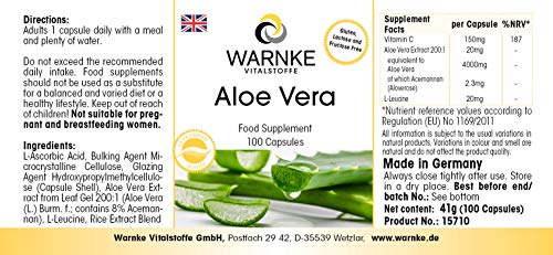 Aloë Vera 200:1 per dagdosering verrijkt met vitamine C - Veganistisch - 100 Capsules - Image 4