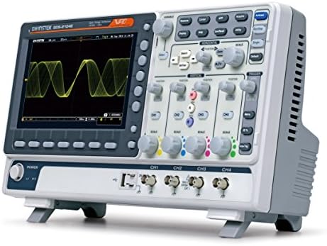 GW Instek GDS-2204E Digital Storage Oscilloscope, 4-Channel, 1 GSa/s Real-Time Sampling Rate, 200 MHz, 10M Memory Depth, VPO Technology