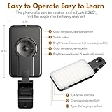 Selfie Light for iPhone,Portable Phone Clip on Light,Rechargeable LED Ring Light for Phone,Video Recording,Camera,Laptop,TikTok,Tablet,Vlog,Computer,5 Lighting Modes,80 LED High Power - Image 6