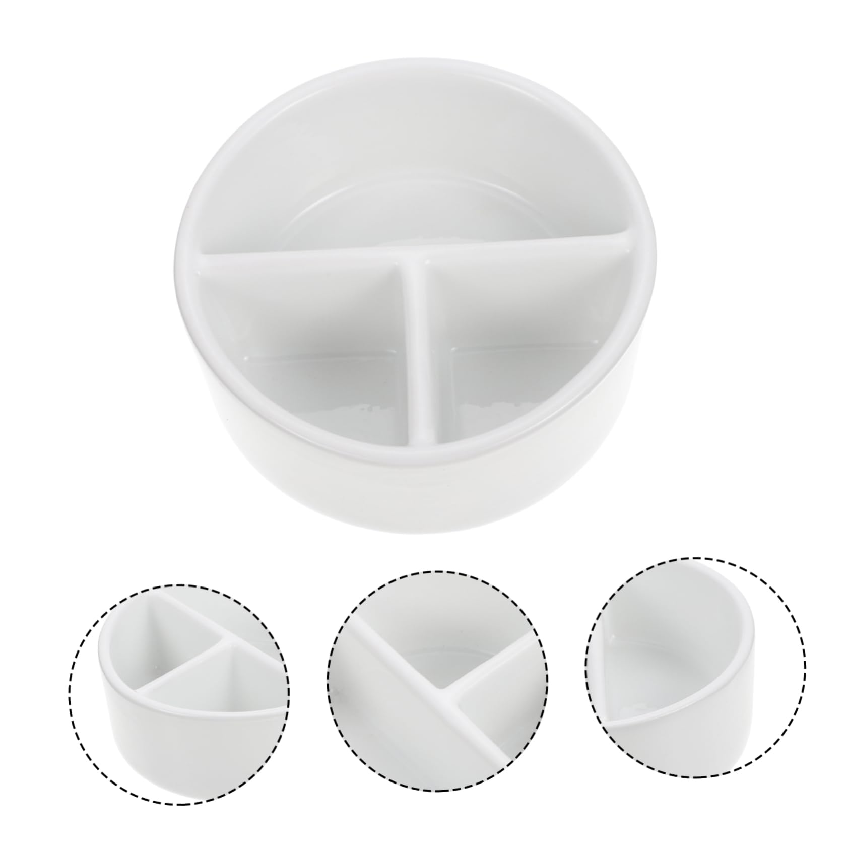 Uonlytech Pot à Pinceaux Portable Blanc Grosse Capacité en Céramique Résistant aux Chocs pour Nettoyage Pinceaux Maquillage pour Artistes et Amateurs de Calligraphie
