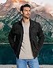EKLENTSON Winter Jacket Mens Fleece Military Bomber Cargo Jackets Full Zip Warm Thick Multi Pocket Outwear Black,M #1