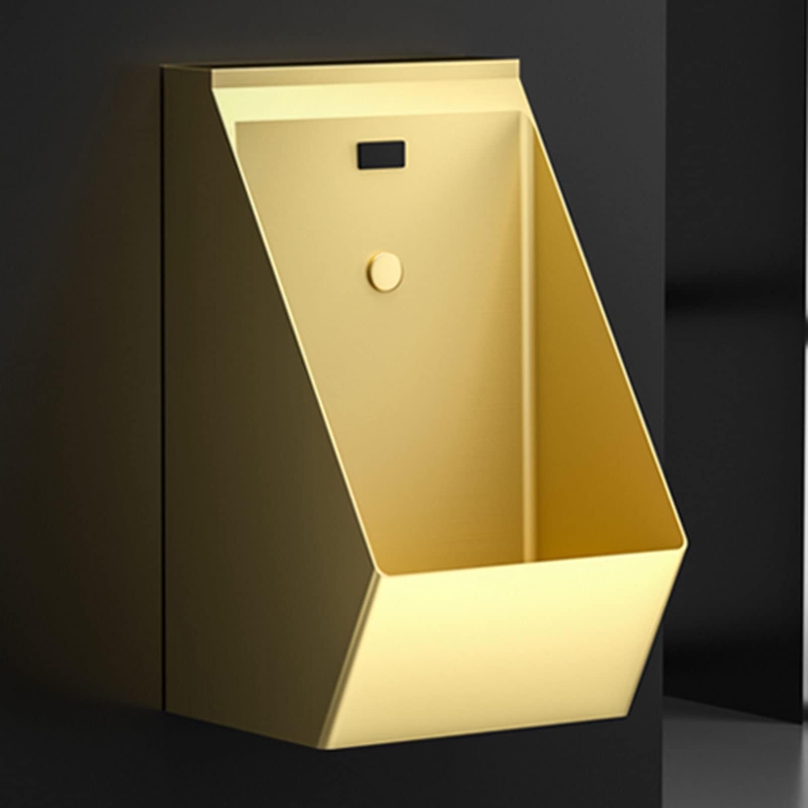 Wzzqzr Men's Gold Toilet Urinal 304 Stainless Steel High Efficiency Toilet Urinal With Automatic Sensing Flush Valve (Gold)