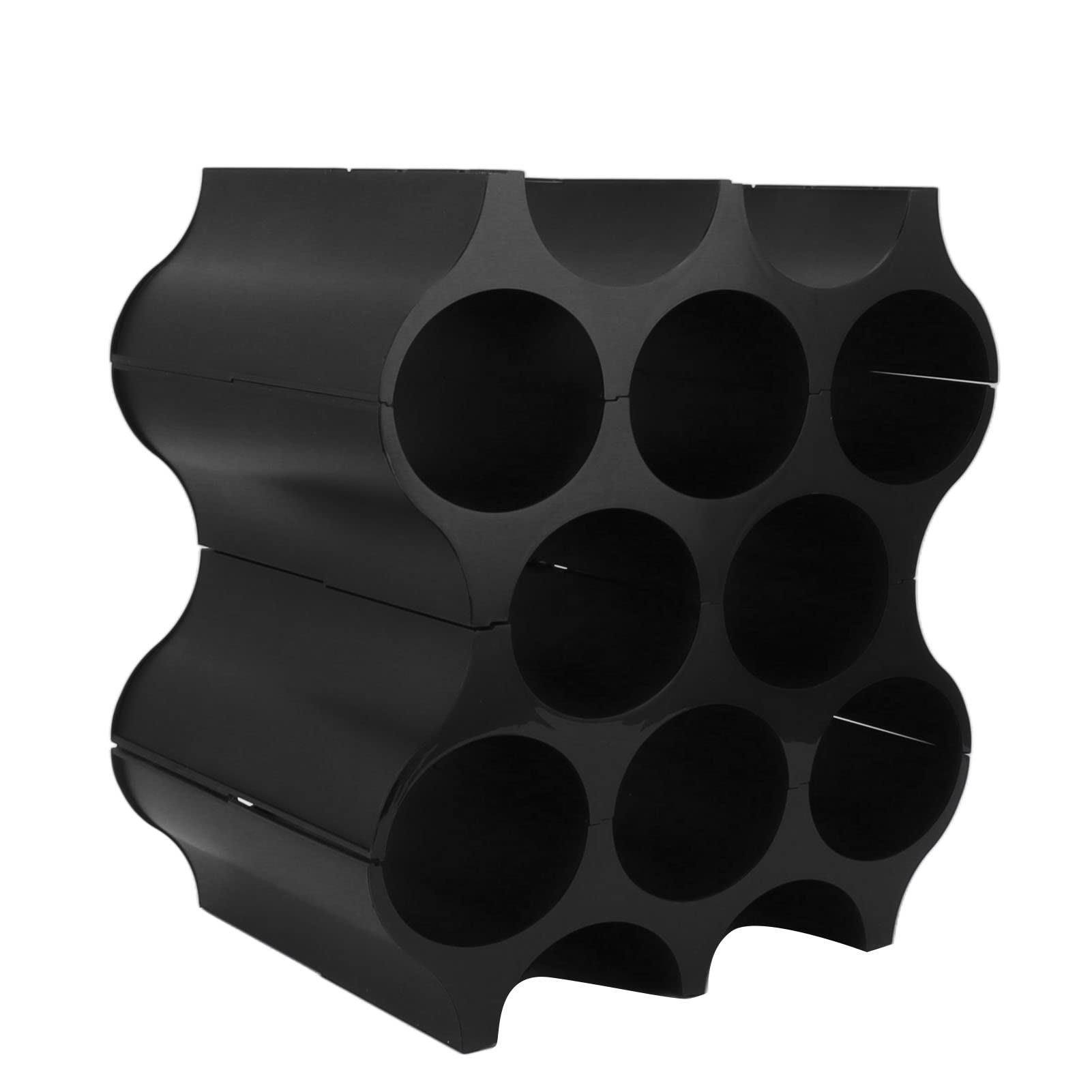 Einfacher Schwarzer Weinflaschenhalter Verhindert das Herunterfallen, Tolles Geschenk für Rotweinliebhaber, 4-teiliges ABS-Material, Küchen- oder Bar-Display