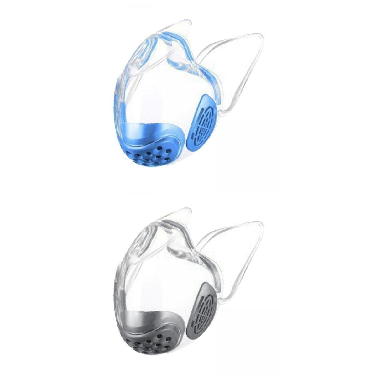 2X Durable Mask Face Shield Reusable Face Mask Cover Clear Safe Blue Grey-image-45