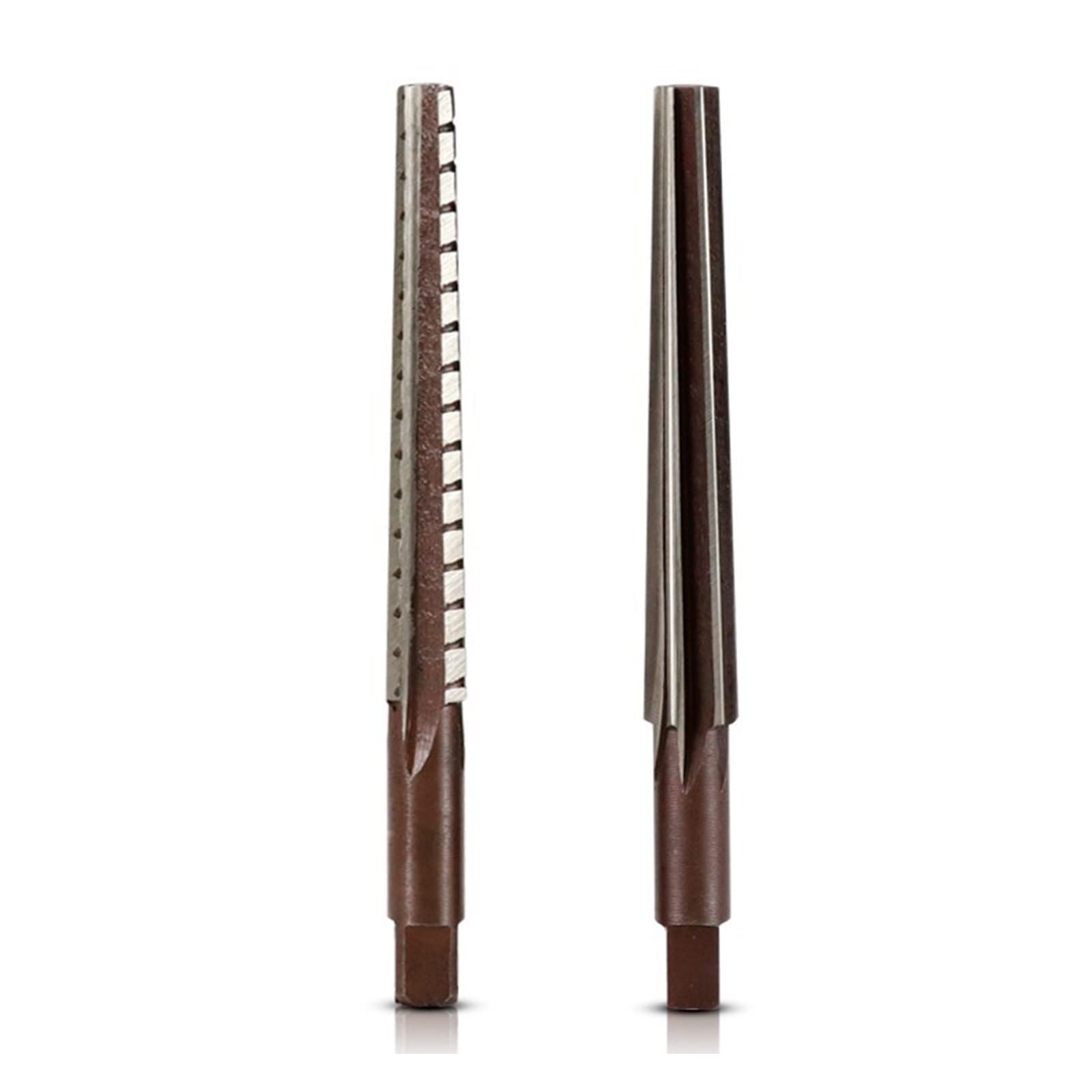 Escariador de mano fresas de máquina de torno, Juego de 2 escariadores cónicos Morse, MT0/MT1/MT2/MT3/MT4, de acero, for fresado de acabado.(2pcs MT0)