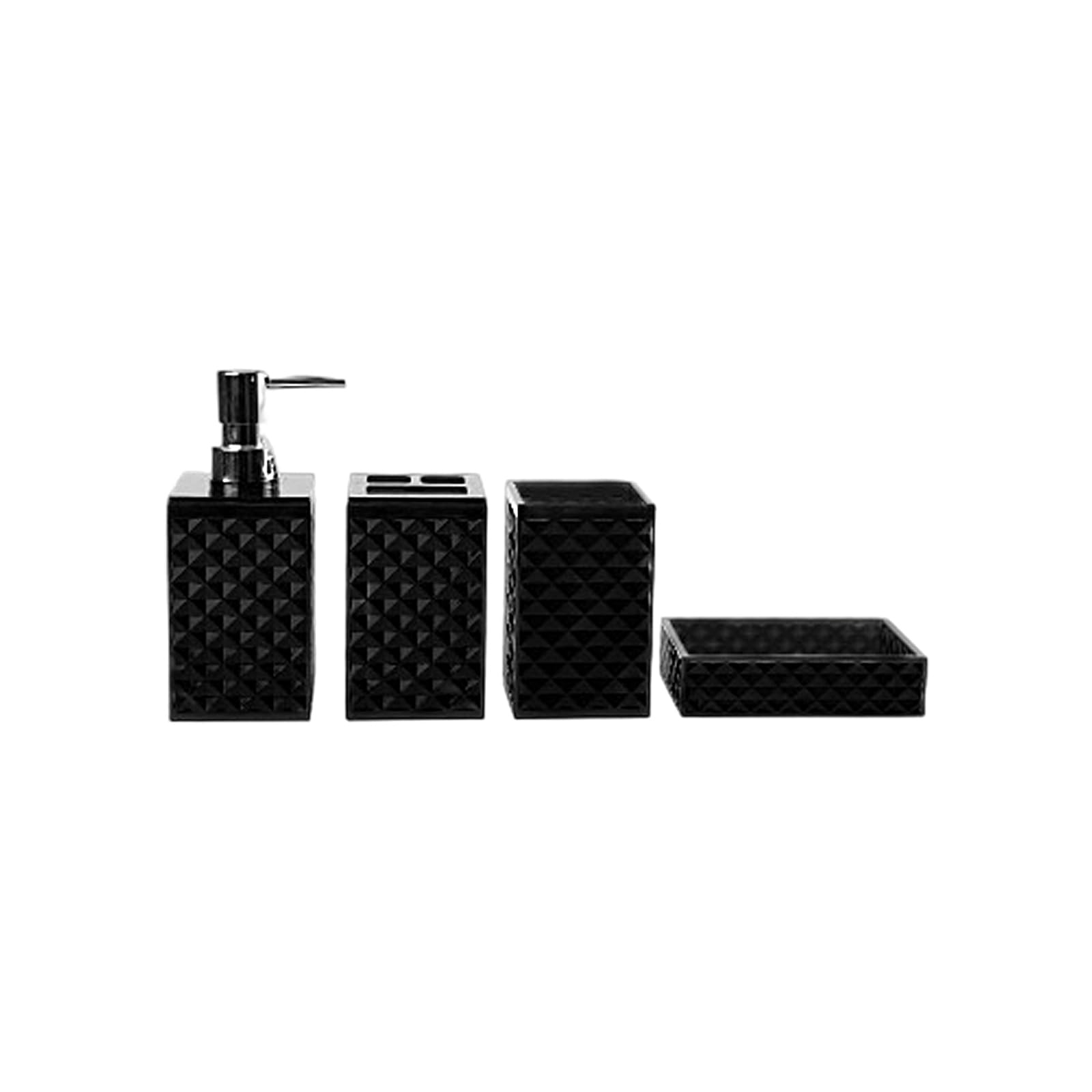Organiseur de salle de bain motif losanges plastique antichoc transparent
