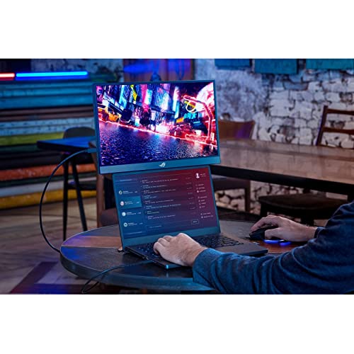 Image of ASUS 17.3 inch 240Hz Portable Gaming Monitor, ROG Spatha X 19000 DPI Wireless Gaming Mouse with Magnetic Charging Stand Bundle