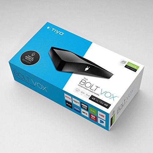 TiVo BOLT VOX 500 GB, DVR & Streaming Media Player, 4K UHD, Now with Voice Control (TCD849500V),Black - Thumbnail 3