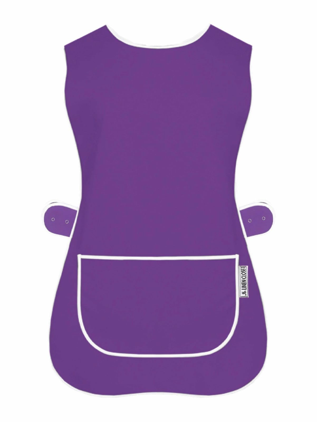 Linen Closet Unisex Purple Womens Tabards With Pockets For Men Ladies Cleaning Catering Chef Kitchen Aprons Hygea Tabard Apron Work Tabards