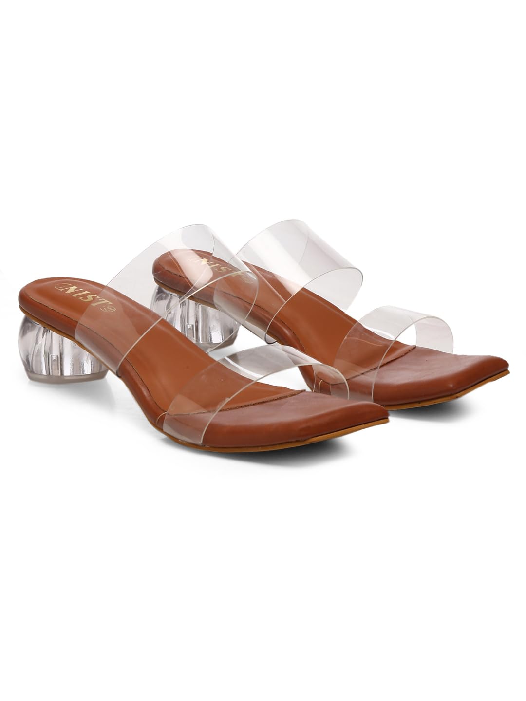 GNIST Tan Trendy Transparent Block Heel, Stylish Fashion Sandal, Comfortable & Lightweight, Office, Party and Formal Occasions for Women Footwear, Size Uk - 7 (B0CWDXP14W) Amazon Price History, Amazon Price Tracker