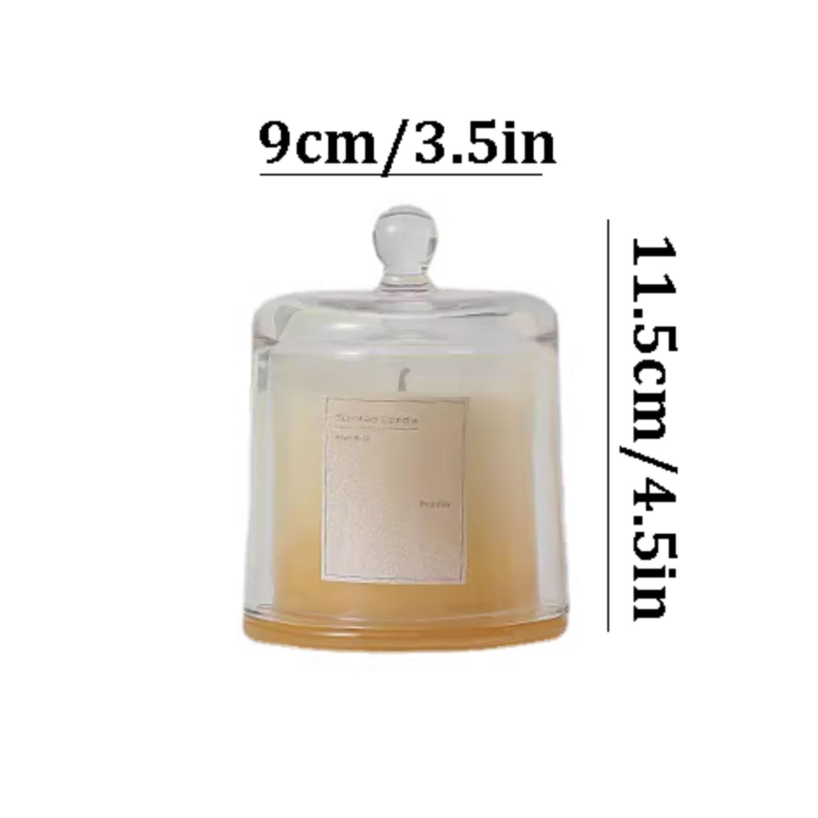 Compacto Velas de vidrio Velas aromáticas reutilizables modernas for el hogar hechas con cera de soja y aceites esenciales for mujeres y hombres no es picante(Oranje)