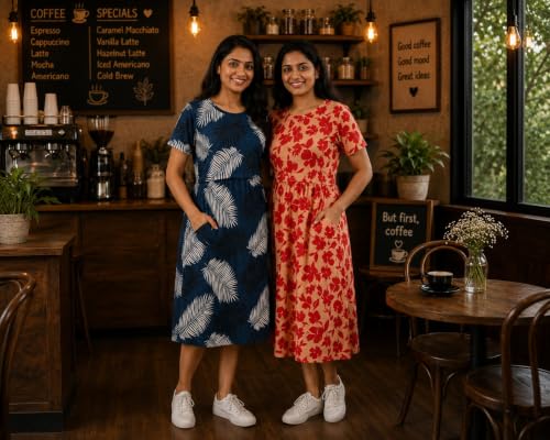 Image of Maternity Feeding Maxi Dress with Pockets, Green Butterfly Print, Zipless Long Pregnancy Gown, Pre & Post Maternity Wear Ankle Length