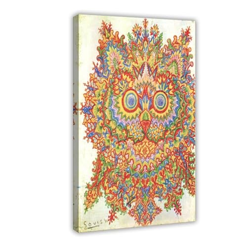 Impression toile chat Louis Wain : l'art du chat kaléidoscope pour votre intérieur