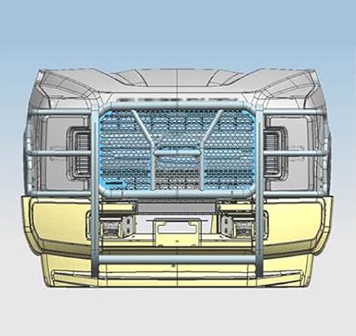 Black Horse Rugged Heavy Duty Grille Guard Modular Black Compatible With 2017-2023 Ford F-250/F-350/F-450/F-550 Super Duty-Ru-Fof217-B #TOP7