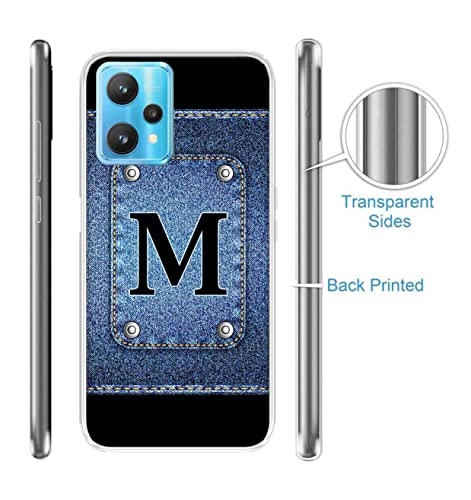 Image of Amazon Brand- Solimo Designer Multicolor Button Jeans Alphabet-M Printed Soft Back Case Mobile Cover for Realme 9 Pro 5G