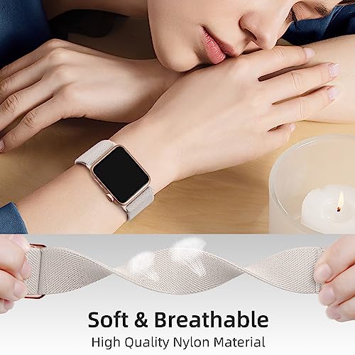 Image of DaQin 3 Pack Stretchy Solo Loop Compatible with Apple Watch Bands Men Women