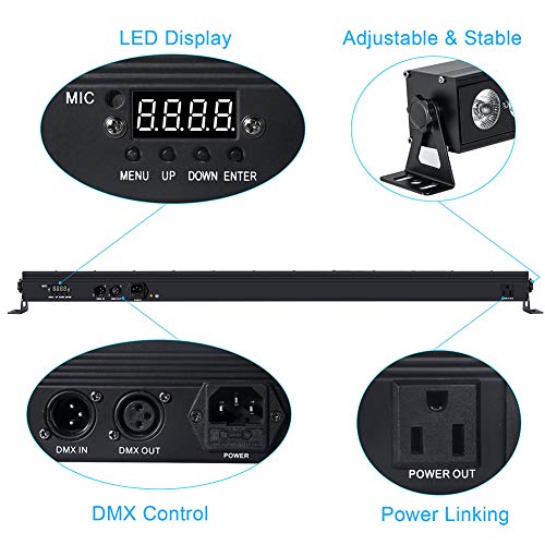 Led Stage Wash Light Bar - Oppsk 40" 72W Rgb Wall Wash Light With Chase Function Auto Play Sound Activated By Dmx Control Dj Uplights For Church Wedding Party Events Stage Lighting #TOP4