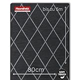 Floordirekt Teppich-Läufer Cosenza | Modernes Rauten-Design | Hochwertige Verarbeitung | Rutschhemmender Gelrücken | Erhältlich in 5 Farben & vielen Größen (80 x 150 cm, Schwarz)