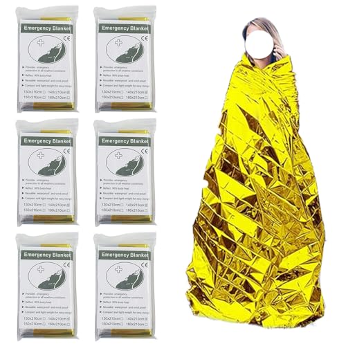 6 Pack of Emergency Survival Blankets
