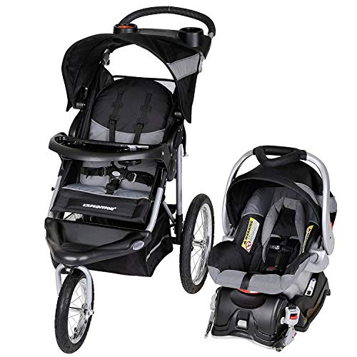 Baby Trend Expedition® Jogger Travel System with EZ Flex-Loc® Infant Car Seat, Millenium White
