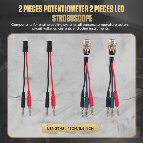 AUTOOL 68 Stücke Messleitungen für Digitales Multimeter, Messleitungen Prüfkabel Kit mit multimeter messspitzen, 4mm Bananenstecker Kabel, Krokodilklemmen, 20cm Jumper Kabel
