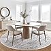 Soalmost 6x6 Grey Round Rug 6ft Living Room Circle Rug Gray Vintage Round Area Rug Non Slip Indoor Carpet for Dining Room Bedroom