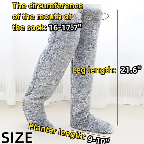 Over Knee Fuzzy Socks high Plush Stockings Fuzzy Long Leg Warmers Winter Home Fluffy Sleeping Socks2