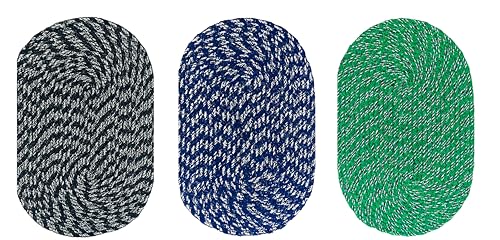 Image of Cotton Doormat for Home Washable|Handmade Cotton Doormat | Quick Dry, Washable Door Mat for Home, Bathroom & Bedroom (33X53 CM)(Black-B-G)