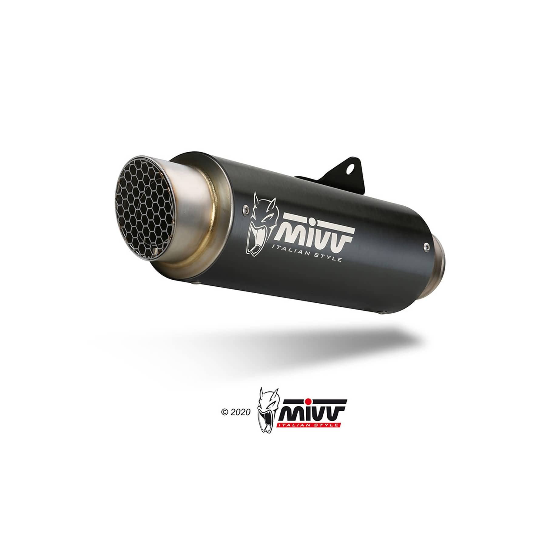 MIVV Impianto completo 1x1 standard GPpro acciaio inox nero compatibile con YAMAHA MT-125 125 cc dal 20