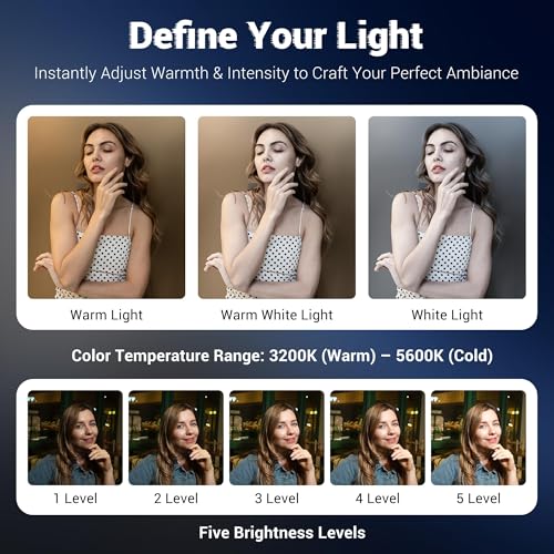 Image of JJC 360 Light Attachment for Insta360 X5 X4 X3 DJI Osmo 360 Gopro Max Xtra 360 Accessories, Rechargeable Personal LED Video Light w. 1 /4 inch-20 Thread, 3 Color Mode / 5 Brightness Level for Selfie Vlog