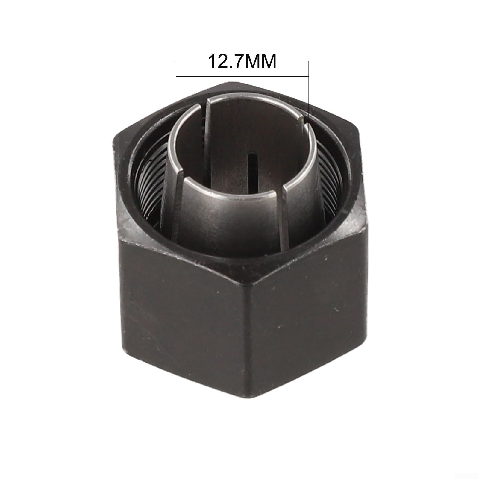 Pinza per fresatrice in metallo, 12 mm e 12,7 mm, per Dw616 Dw618 Dw621 Dw616m Dw618p e per Bosch 1617 1618 1613, accessorio per utensili per la lavorazione del legno, finitura nera, confezione da