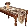 Burgundy Lace Table Runner Embroidered Leaves 16 90 Inch Long