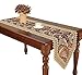 Simhomsen Burgundy Lace Table Runners and Dresser Scarves Embroidered Leaves 16 × 72 Inch