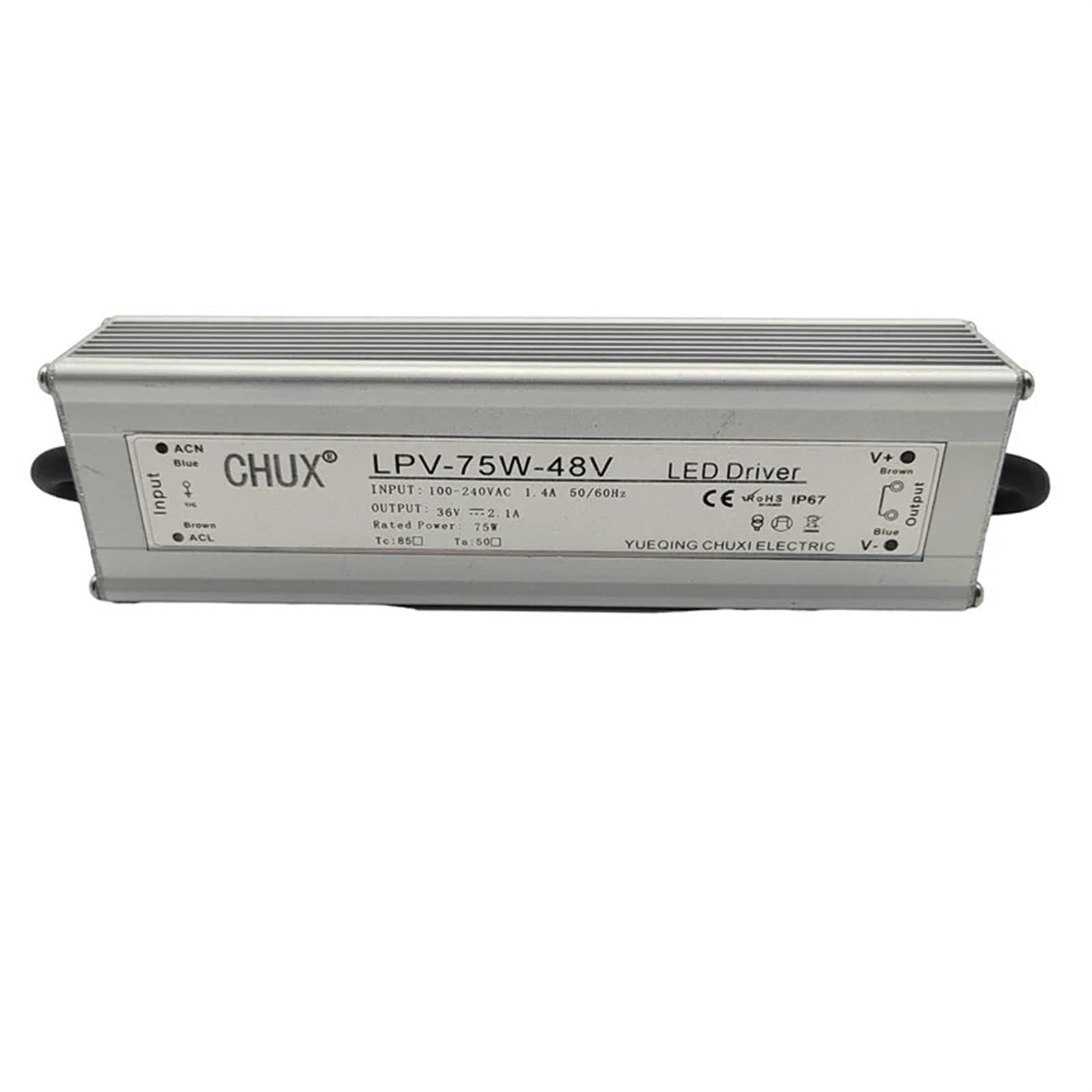 Transformateur LED étanche 24V avec boîtier isolé série LPV 75W