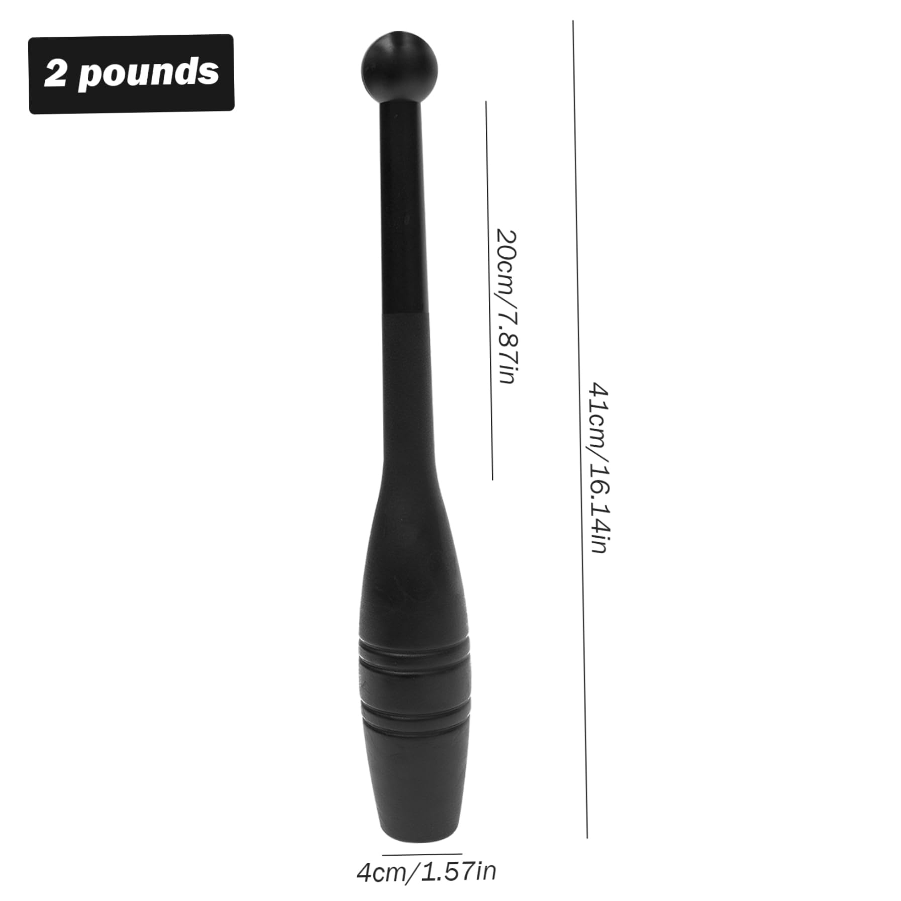 Indian Clubs, Macebell impermeable de 2 lb, barra de entrenamiento ponderada de 16, 1 x 1, 6, barras ponderadas reutilizables para ejercicio