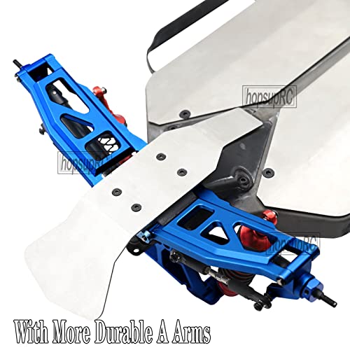 Hopsuprc Upgrades Part For 1/10 Slash/Stampede/Rustler/Hoss Vxl 4X4 4Wd,Big Bore Rc Shocks & Stainless Steel Drive Shaft Cvd Axles & Front Rear Suspension A Arm,Navy Blue #TOP3