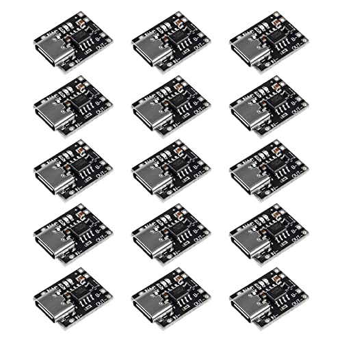 AITIAO 15pcs Mini USB Type C 3.7V Lithium Battery Charger