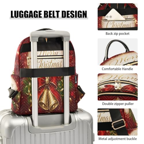 Image of ALAZA Merry Christmas Bell Women Backpack Purse 7.5L