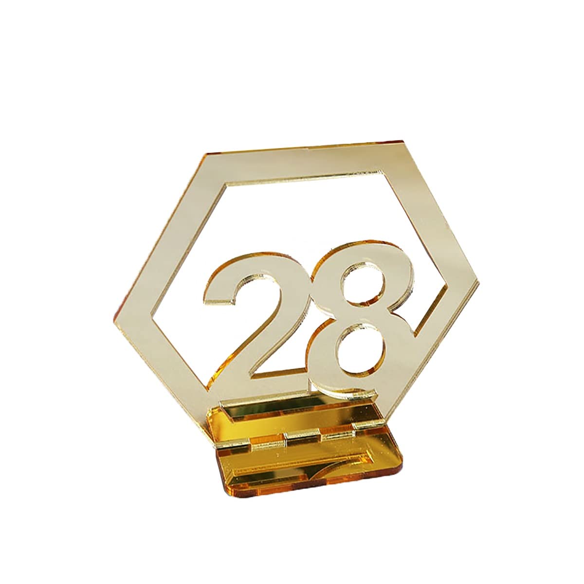 GTHTUHFD Wtable Numbers 1-30, Acrylic Mirror Gold Table Numbers Place Cards, 9X10Cm Table Numbers Weddings Marriage Anniversary Events Party Supplies/1 To 30