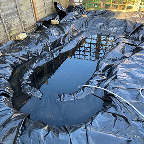 Small Pond Liner, 5X10 Ft 5X13 Ft 5X16 Ft Pond Hdpe Skins Small Fish Pond Liners Rubber Pond Tarp Great Value & Durable Underlayment For Fountains, Waterfall & Water Gardens, Black ( Size : 1X1M/3X3Ft #TOP4