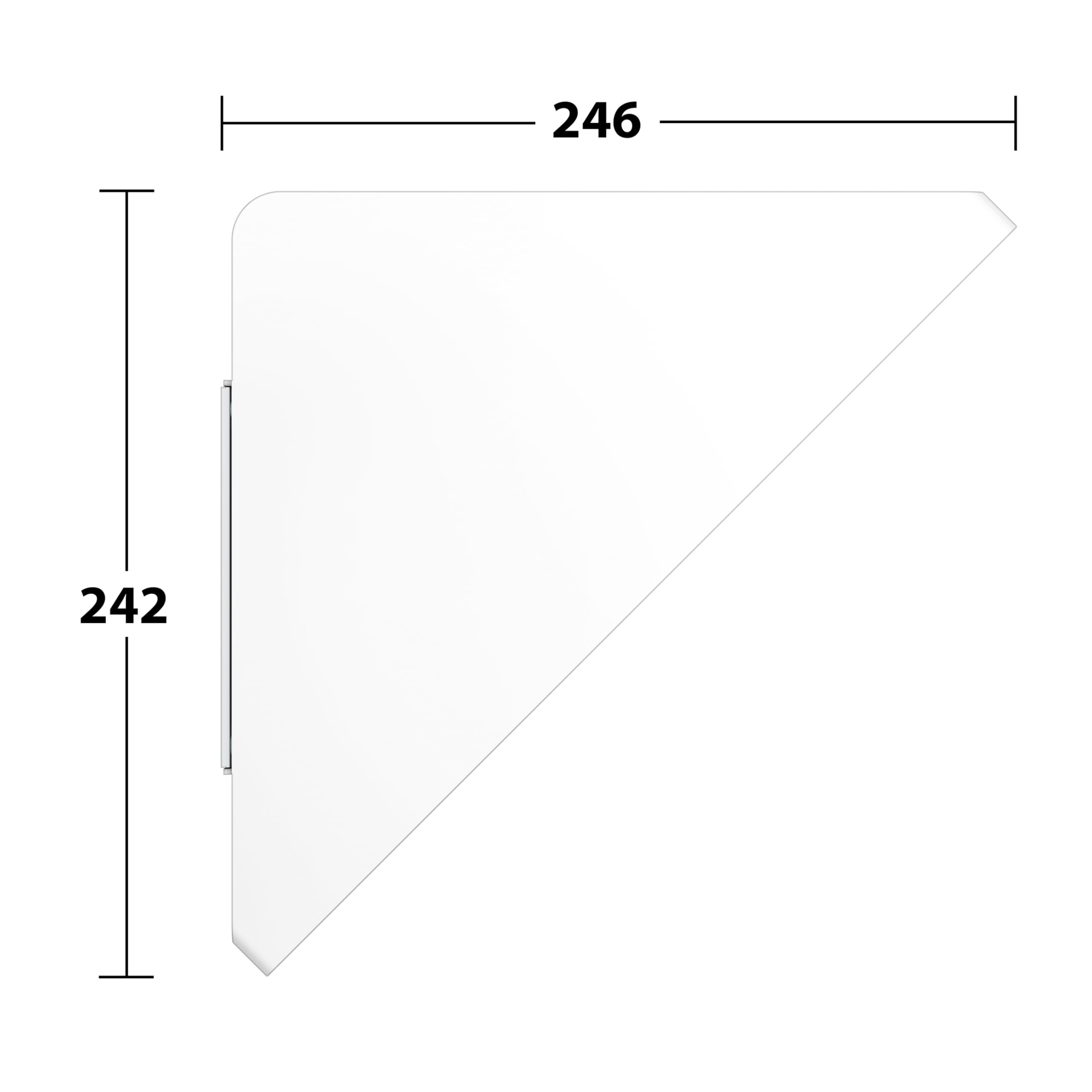 Keuco Rose Eck-Duschablage 24,6 x 24,2 cm, ohne Bohren, Aluminium weiß