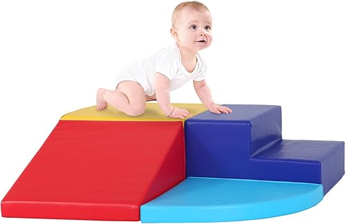 Juego de 4 piezas de juguetes de escalada para niños pequeños de 1 a 3 años y juego de espuma para escalar, instalaciones de juego de escalada,