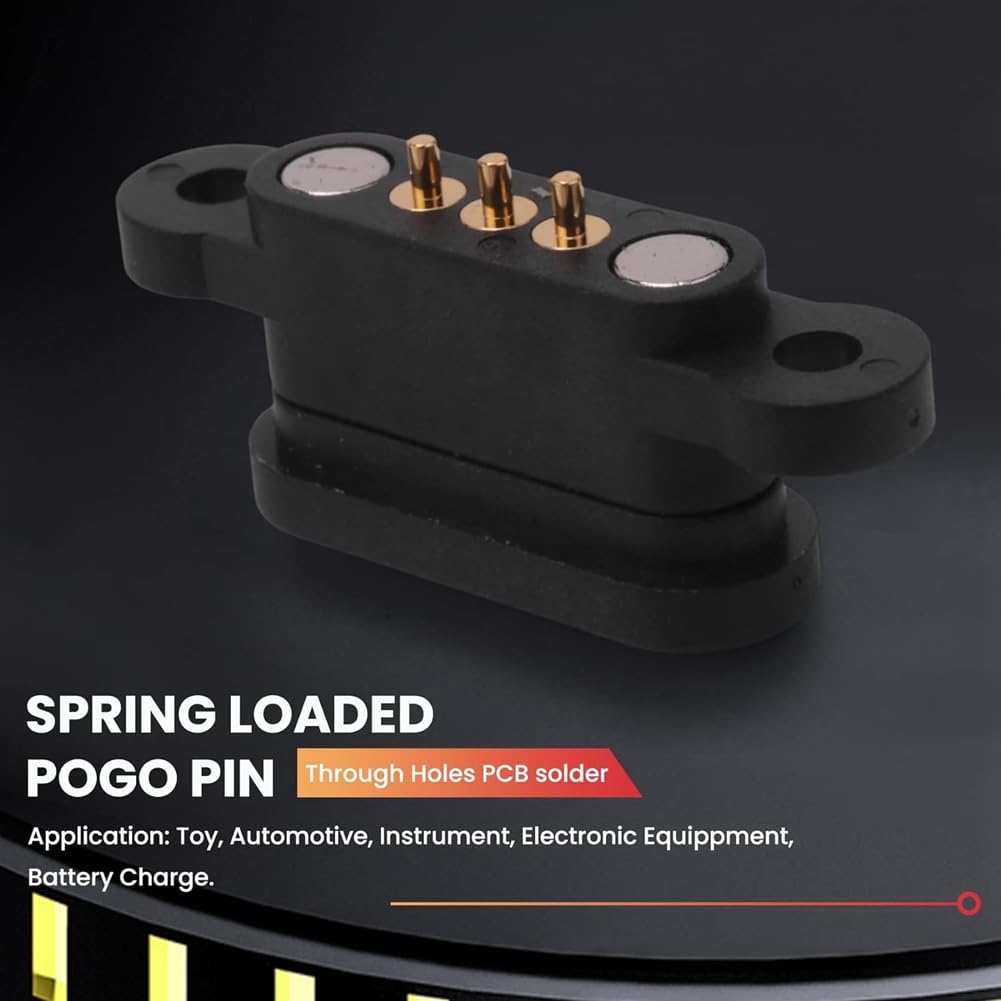 20 paia di connettori Pogo magnetici a molla a 3 pin, 3 posizioni, da 2,3 mm, fori incrociati, sonda , parti di ricambio accessori