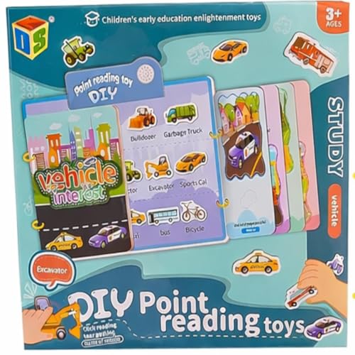 Image of Braintastic DIY Point Reading Toys Vehicle Book for Kids 3+ Years | Interactive Early Learning Educational Book with Vehicle Names & Sound Reading | Preschool Learning Toy for Boys & Girls