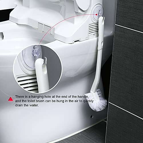 Baffect® Tragbare WC-Bürste Kunststoff Lang Griff stark Dekontamination Reinigung Pinsel Badezimmer Zubehör (1)