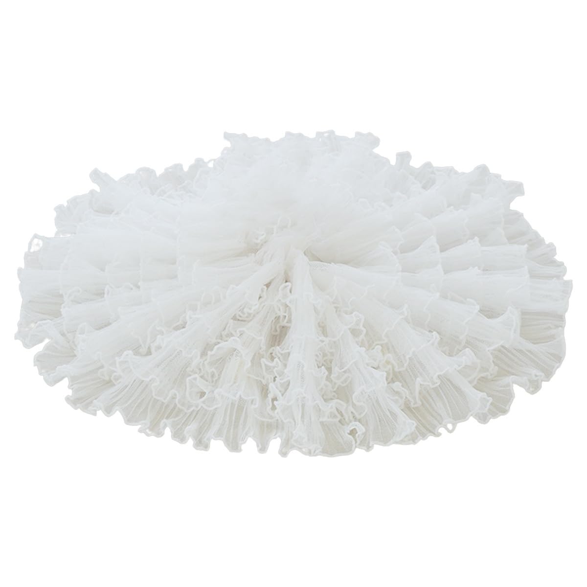 Encaje de 12 cm con tela de malla plisada para añadir volantes elegantes a vestidos de novia