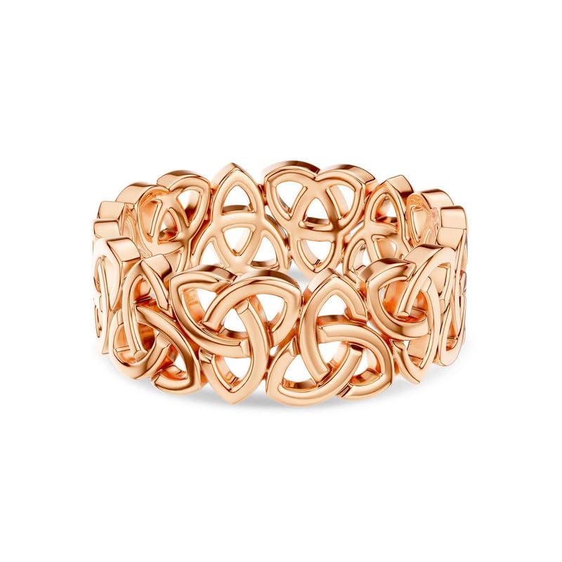 Image of Kisna Diamond & Gold Jewellery 18KT (750) Rose Gold For Women|Real Gold Ring|Gold Ring Women|Stylish & Simple Daily Wear Gold Ring|Gift for Her, Birthday, Anniversary|Celtic Gold Ring S14