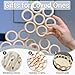 BVMGTT Wooden Rings for Crafts - 33pcs (3 Sizes: 3cm/5cm/7.5cm) - Unfinished Natural Wood Hoops for Macrame, DIY Jewelry, Wreath Making - Smooth & Splinter-Free for Kids & Adults