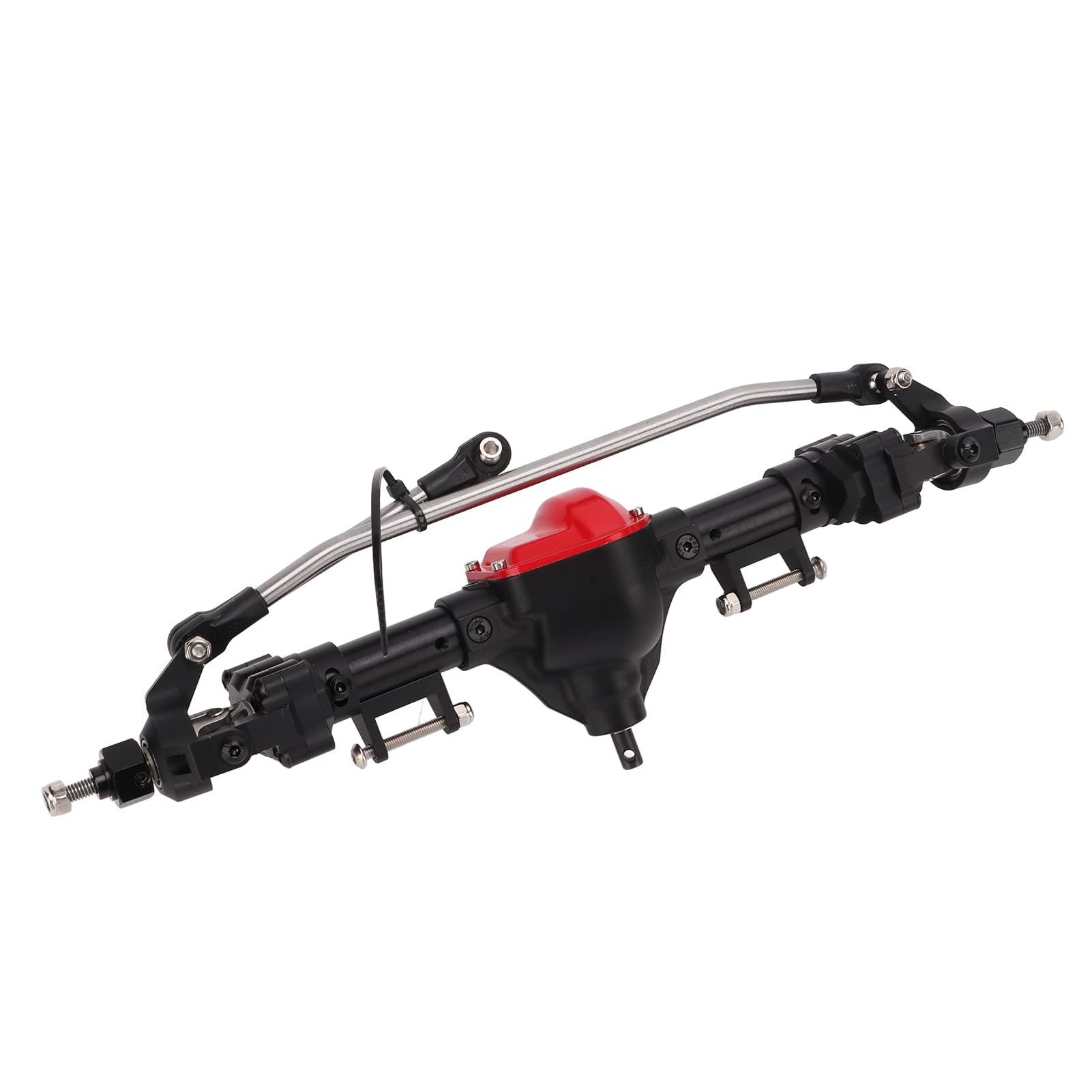 Bewinner Aluminiowy Zestaw Przedniej i Tylnej Osi Portalowej do Gąsienicy Axial SCX10 1/10 RC, Ulepszenie CNC Metal o Wysokiej Wytrzymałości, Zwiększenie Wysokości 13 Mm, Czarny (BLACK)